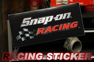 スナップオン レーシング ステッカー ◆ Snap-on チェッカーフラッグ 柄 NPS24