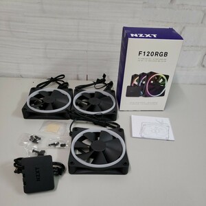 602y0712★Nzxt F120 RGB Triple Pack Computer Case Fan 12 CM Black 3 PC (S) RF-R12TF-B1