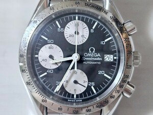 1円スタート！OMEGA オメガ SPEEDMASTER スピードマスターデイト【3511.50】高級紳士用機械式腕時計 純正ブレス BLACK