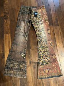 ifsixwasnine carpet bbm カーペット　パンツ　新品　29 ベルボトム　flare pants 00s archive vintage l.g.b. goa share spirit rare