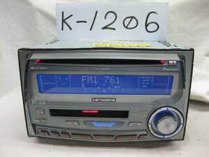 K-1206　Carrozzeria　カロッツェリア　FH-P510MDzz　MP3　MDLP　2Dサイズ　CD&MDデッキ　故障品