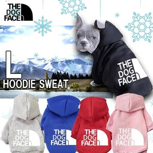 送料無料 ザトッグフェイス パーカー size:L THE DOG FACE 犬 冬服 パロディ ドッグウェア 長袖 スェット フーディー チワワ 柴犬 秋冬