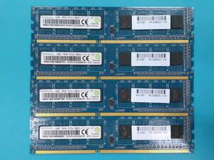 動作確認 RAMAXEL製 PC3L-12800U 1Rx8 4GB×4枚組=16GB 21510090326