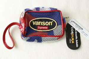 Supreme×Vanson シュプリーム×バンソン♪Leathers Cordura Mesh Wrist Bag Red Camo レザー コーデュラ メッシュ リスト バッグ♪新品