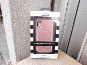 未使用！LuMee製　iPhone x&xs用　スマホケース　ラメ入りシャンパンピンク色？