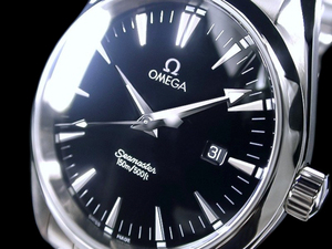 ★極美品 OMEGA Ω オメガ シーマスター アクアテラ ブラック ラージ 2517.5000 Cal.1538 綺麗!★