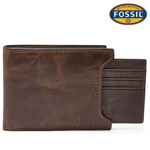 FOSSIL フォッシル ML3685P-BROWN/ml3685p-brown DERRICK SLIDING 2-IN-1 デリック スライディング ML3685201 メンズ財布