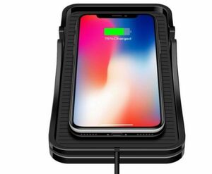 特価☆ワイヤレス充電器　Qi 車載可　滑らない　iPhone8/8plus～15/15Pro/SE3 ギャラクシー他　置くだけ充電　☆クリックポスト可