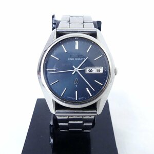 SEIKO セイコー KING QUARTZ キング クォーツ 青文字盤 デイデイト 4823-8000-G 腕時計 稼働品 USED /2403C