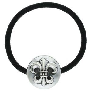 クロムハーツ Chrome Hearts HAIRBAND/BSフレアボタンヘアゴム シルバーコンチョ 中古 NO05