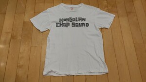 【ややシミ有】漫画「BECK(ベック)」Ｔシャツ Lサイズ MONGOLiAN CHOP SQUAD (モンゴリアンチョップスクアッド) コミック 白 ハロルド作石