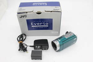 【返品保証】 【録画再生確認済み】【元箱付き】JVC GZ-E780-G グリーン 60x バッテリー付き ビデオカメラ v196