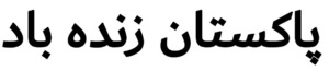 【送料無料】ウルドゥー語ステッカー パキスタン万歳 切文字 黒文字 Pakistan Zindabad