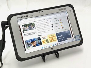 1円～ 累積使用時間短 タブレット パソコン 高速SSD Panasonic TOUGHPAD FZ-M1JAAAJVJ 第7世代i5 無線 Bluetooth カメラ Windows11 office