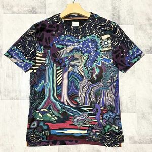 【現行タグ】ポールスミス Paul Smith Tシャツ 半袖 総柄 アート 派手 カットソー Sサイズ