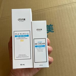 アトミ　2点セット新品BBクリーム40ml 25年4月　　日焼け止め60ml 25年3月SPF50韓国人気商品発送無料