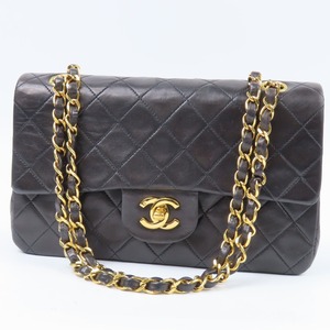 41229★1円スタート★CHANEL シャネル 中極美品 Wフラップ23 マトラッセ チェーンショルダーバッグ ターンロック ココマーク ラムスキン