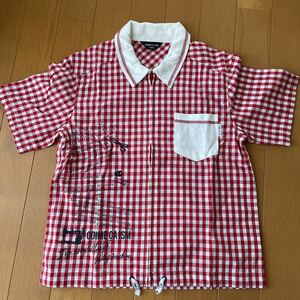 美品★コムサイズム★半袖シャツ・140Ａ・赤