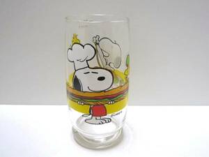 70’s　スヌーピー ビンテージ　グラス　SNOOPY　アンカーホッキング製　コックさん　検ファイヤーキング