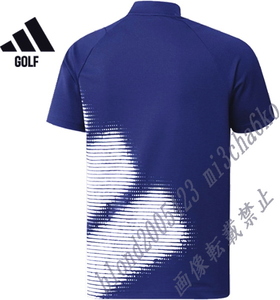 ■新品【adidas GOLF】アディダスゴルフ 背面BIGロゴ AEROREADY 吸水速乾DRY モックネック半袖シャツ■BL/XL