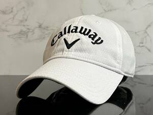 【未使用品】55B★Callaway Golf キャロウェイ ゴルフ キャップ 帽子 CAP 上品で高級感のあるホワイトのポリエステル素材♪《FREEサイズ》