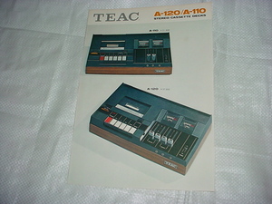 TEAC　A-120/A-110/カセットデッキのカタログ