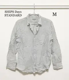 B0696 SHIPS Days STANDARD コットンリネンクリーンシャツ