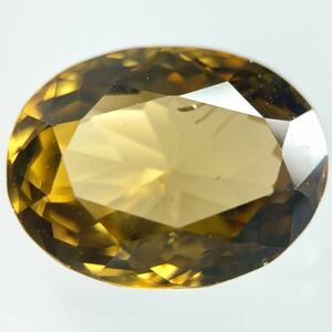 ［天然ジルコン3.374ct］M 約10.0×7.6mmソーティング付 ルース 裸石 宝石 ジュエリー zircon 