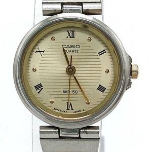 【電池切れ】CASIO　カシオ　LQW-73　WR-50　クォーツ腕時計　コンビ　ゴールド文字盤　レディース