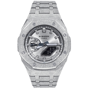 G-SHOCK GA2100 フロステッド カスタム カシオーク シルバー文字盤 ステンレス製 艶消しモデル Frosted Edition