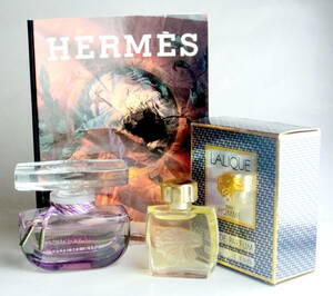 LALIQUE ラリック eau de parfum HERMES エルメスのメモ帳 GUERLAIN ゲラン L
