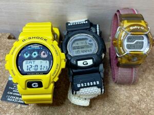 ●可動ジャンク● ３本まとめ売り　CASIO G-SHOCK Baby-G クォーツ 必ず説明文お読み下さい　406