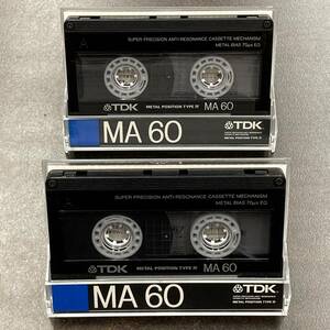1981BT TDK MA 60分 メタル 2本 カセットテープ/Two TDK MA 60 Type IV Metal Position Audio Cassette