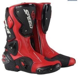 新入荷 PRO SPEED オートバイ レーシングブーツ バイク用ブーツ 靴 赤 サイズ43 26.5-7cm