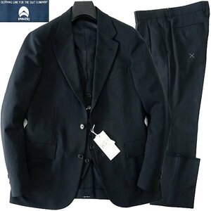 新品 スーツカンパニー 吸水速乾 AIRTECH 3ピース スーツ YA6(細身L) 紺 【J42045】 175-8D 春夏 メンズ ストレッチ 洗濯可 軽量