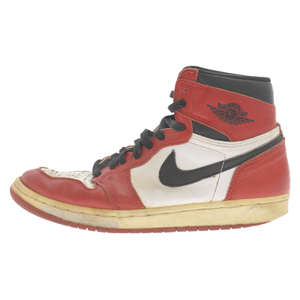 ナイキ 【観賞用】 94年復刻 AIR JORDAN 1 CHICAGO エアジョーダン1 シカゴ ハイカットスニーカー ホワイト/レッド US10/28cm 130207-101