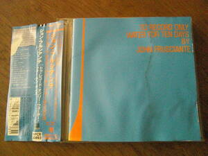 JOHN FRUSCIANTE/TO RECORD ONLY WATER FOR TEN DAYS 帯付き　国内盤