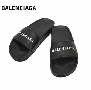 ★定価68,200円★新品★BALENCIAGA(バレンシアガ)/サイズ40(25～25.5㎝)/ロゴ/シャワーサンダル/ビーチサンダル/ベナッシ/黒