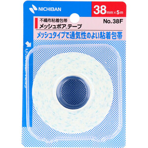 まとめ得 ニチバン メッシュポアテープ 不織布粘着包帯 38mmＸ5m NO.38F x [8個] /k