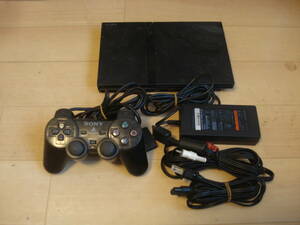 U★SONY PS2 本体 SCPH-70000CB ブラック 付属品有 完動良品 ★送料520円　