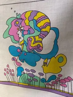 古着 ビンテージ 70s ピーター マックス Peter MAX ハンカチ 希少