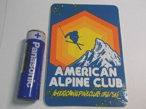 US直輸 ステッカー AMERICAN ALPINE CLUB ski blue