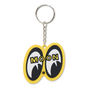 送料120円　MOON イエロー アイシェイプ キーリング　MOONEYES