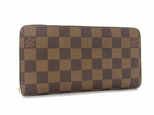 1円 LOUIS VUITTON ルイヴィトン N60015 ダミエ ジッピーウォレット ラウンドファスナー 長財布 ウォレット ブラウン系 AZ3026