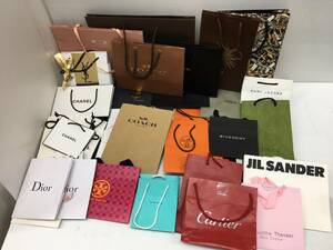 送料無料h42606 ブランド GUCCI HERMES Cartier Dior TIFFANY CHANEL COACH 紙袋 ショッパー まとめ 30点以上