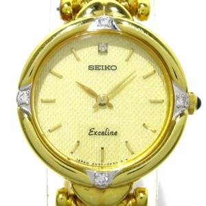SEIKO(セイコー) 腕時計 エクセリーヌ 4N20-0360 レディース 5Ｐダイヤ ゴールド