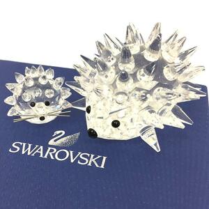 SWAROVSKI スワロフスキー ハリネズミ フィギュリン 置物 2体セット フィギュア オブジェ aq9499