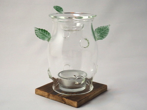 耐熱ガラス製 茶香炉 アロマポット （沈香可）「樹」沈香セット