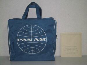 1966年７月　中古 パンナムバッグ(Pan Am)　正方形　ブルー　ハワイ　＃174