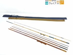 東正 2本継 約193cm、正作 4本継 約332cm 中通し 手バネ竿 竹竿 2本セット